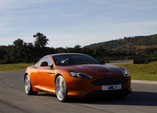Aston Martin Front View Motion Orange