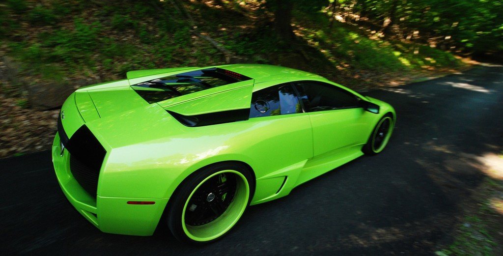 Green Lamborghini Murcielago