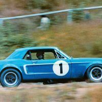 Mustangs won only three Trans-Am races in 1968, including two by driver Jerry Titus (pictured) in a Shelby team car. Mark Donohue won 10 in his Penske-prepped Camaro to claim Chevrolet’s fi rst Trans-Am championship. Ford Motor Company Photo/Courtesy Austin C. Craig