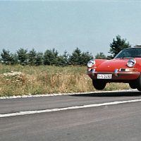 On Weissach’s open road jump test, a driver challenged the car’s functions, strength, and durability. Weissach engineers often reported that visitors from other carmakers watched these tests, shook their heads, and said, “No wonder!” Porsche Archiv