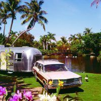 The always-popular Ford Country Squire station wagon was another ideal tow vehicle in the 1960’s and 1970’s. This 1967 model is towing an Airstream in beautiful Hawaii!