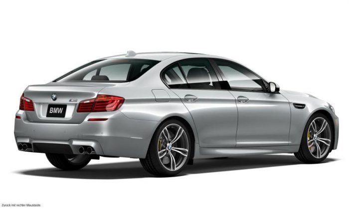 BMW M5 Pure Metal Silver Limited Edition Rear Profile