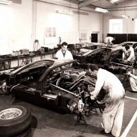 At Le Mans, Ford planned to run three cars for the first time—the two cars tested there in April and a new one completed just in time for the race. Photo: Mike Teske Archives/Ford Motor Company