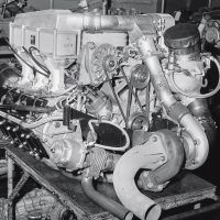 The Typ 930/25 engine for the 934 race car displaced 2,993cc, although with the FIA’s 1.4 times displacement rule, it was classified as 4,190cc. It developed 485 horsepower at 7,000 rpm. Photo: Porsche Archive