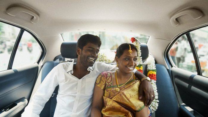 Uber passengers share a ride in India. Photo: Uber