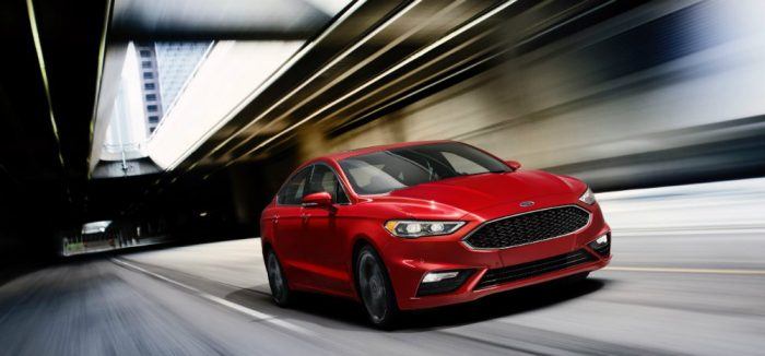 2017 Ford Fusion Sport Driving Profile Shot