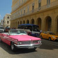 And just how did a pink 1962 Pontiac convertible find its way to Cuba during the embargo? This Poncho engine long ago bit the dust, and a Russian diesel engine now powers this car.