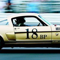 Delivered new as a white GT350 to Marv Tonkin Ford, 6S2134 was immediately transformed into a road racecar. It has never seen street use and is still racing today. Photo: Bob Pengraph.