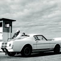 5R002 during the filming of “Shelby Goes Racing with Ford” at Willow Springs Raceway. Shelby and Ford were eager to showcase their winning new Competition GT350 for obvious reasons. Photo: Carroll Hall Shelby Trust/Carroll Shelby Licensing, Inc.