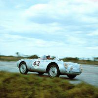The team of Jack McAfee and Pete Lovely competed with a 550 Spyder at Sebring in 1956. Photo: Porsche Werkfoto.