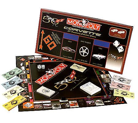 Corvette 50th Anniversary Collector's Edition Monopoly.