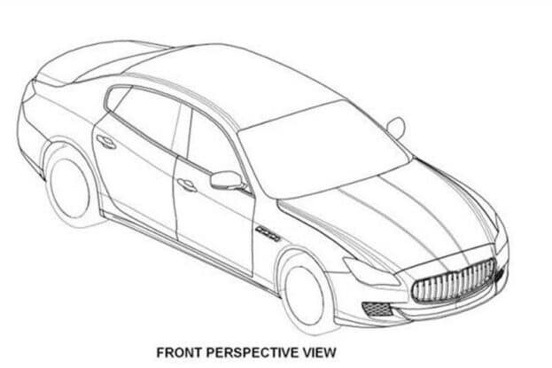 2014 maserati quattroporte patent drawings 01