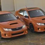 Subaru WRX STI Orange and Black