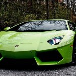 Green Lamborghini Aventador LP700-4