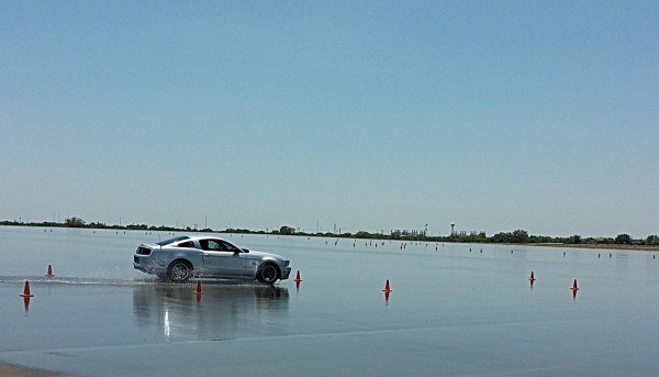 One of my many runs with the Ford Mustang and the Cooper CS5 on the wet track at the Cooper Tire and Vehicle Test Center. 