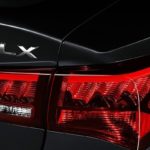 2015 tlx exterior in crystal black pearl tail light