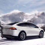 Tesla Model X snow