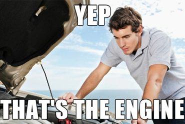 funny car meme yep thats the engine