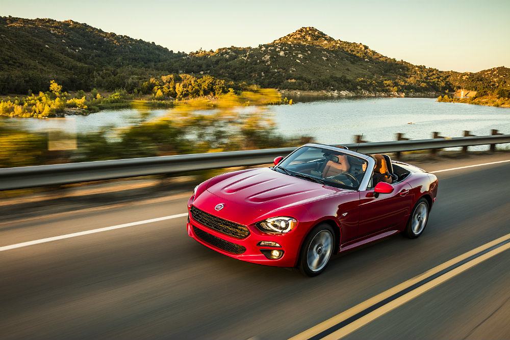 2017 Fiat 124 Spider Lusso Top Down Driving Dynamics