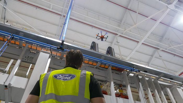 Small Drones Keep Large Auto Manufacturing Plant Safe