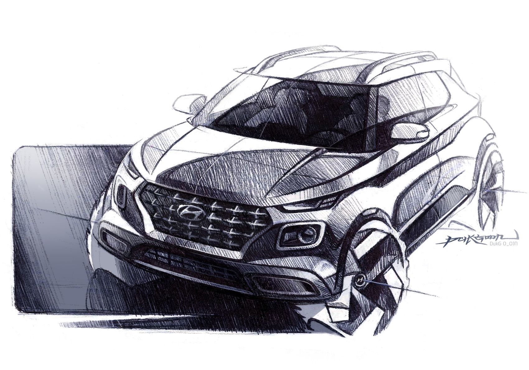 2020 Hyundai Venue design sketch.