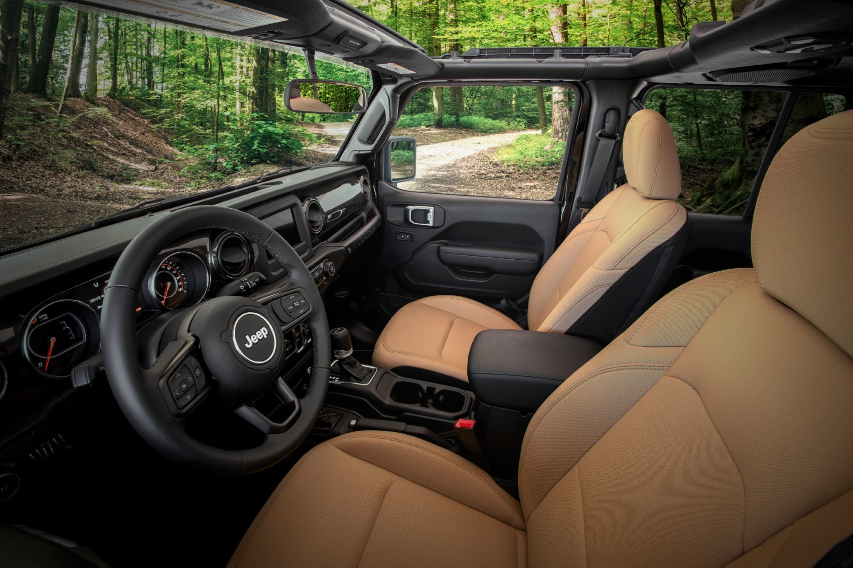 Actualizar 38+ imagen black jeep wrangler brown interior