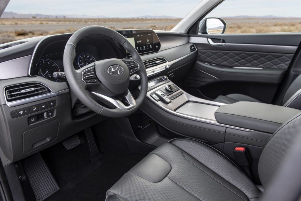 2020 Hyundai Palisade interior layout.