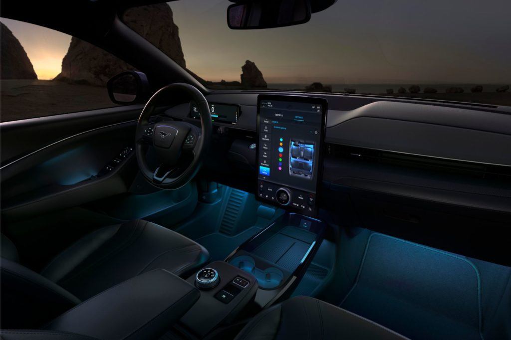 Mustang Mach-E interior layout.