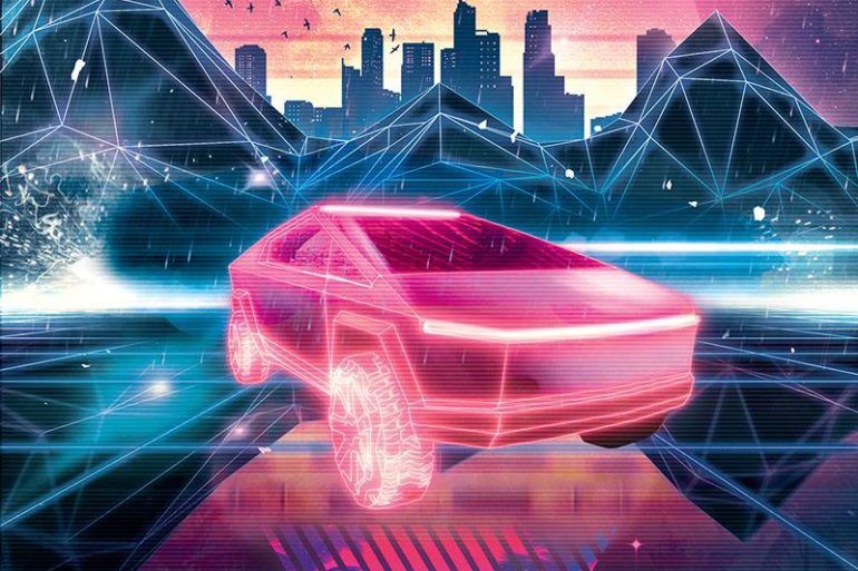 Maximum Outrun Tesla Cybertruck poster
