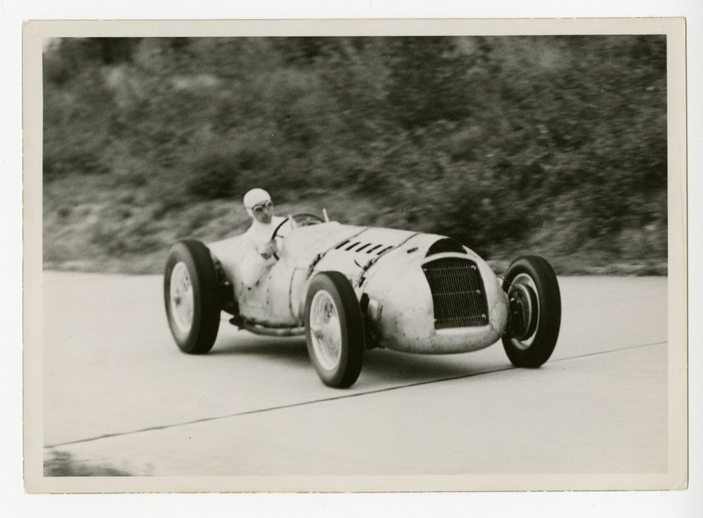 Rene Dreyfus on the Montlhery road circuit during the Million Franc run in August 1937. From Faster by Neal Bascomb, published Houghton Mifflin Harcourt.