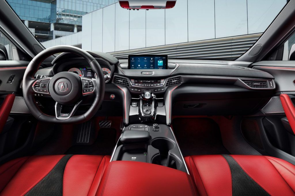 2021 Acura TLX interior layout.