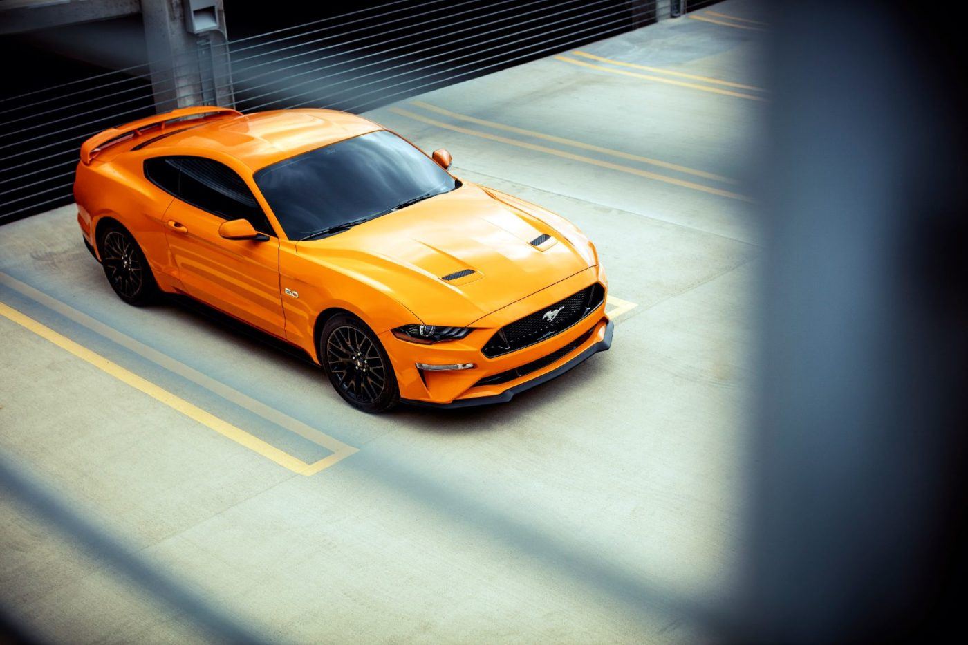 2018 Ford Mustang GT in Orange Fury with Performance Pack