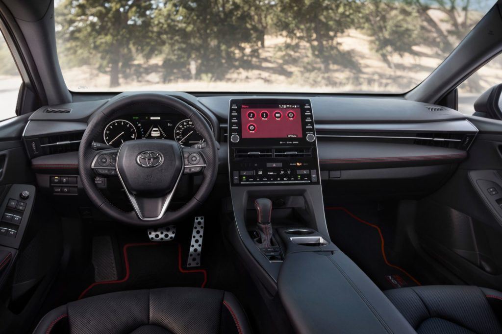 2020 Toyota Avalon TRD interior layout.