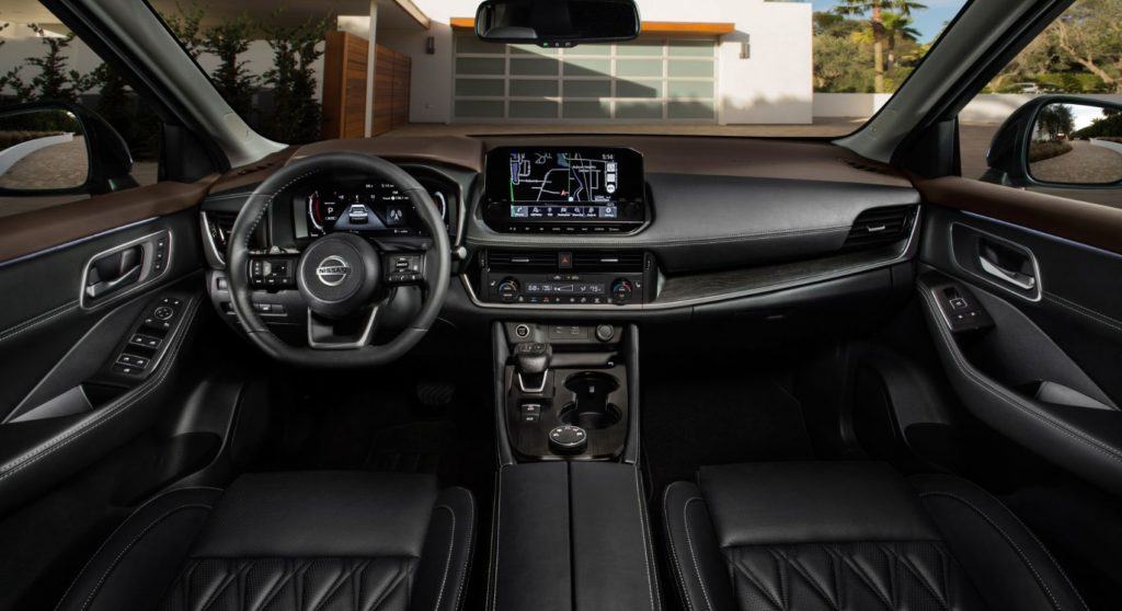 2021 Nissan Rogue interior layout.