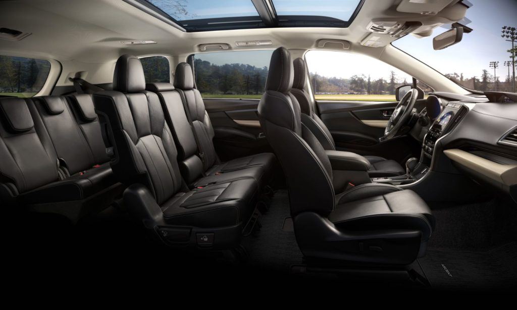 2021 Subaru Ascent interior layout.