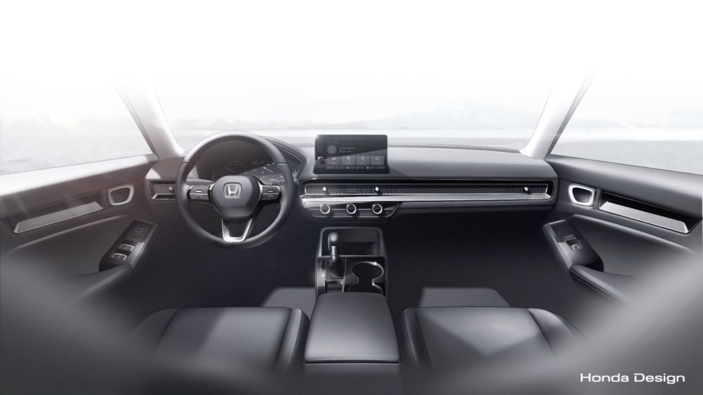 2022 Honda Civic Prototype interior layout.