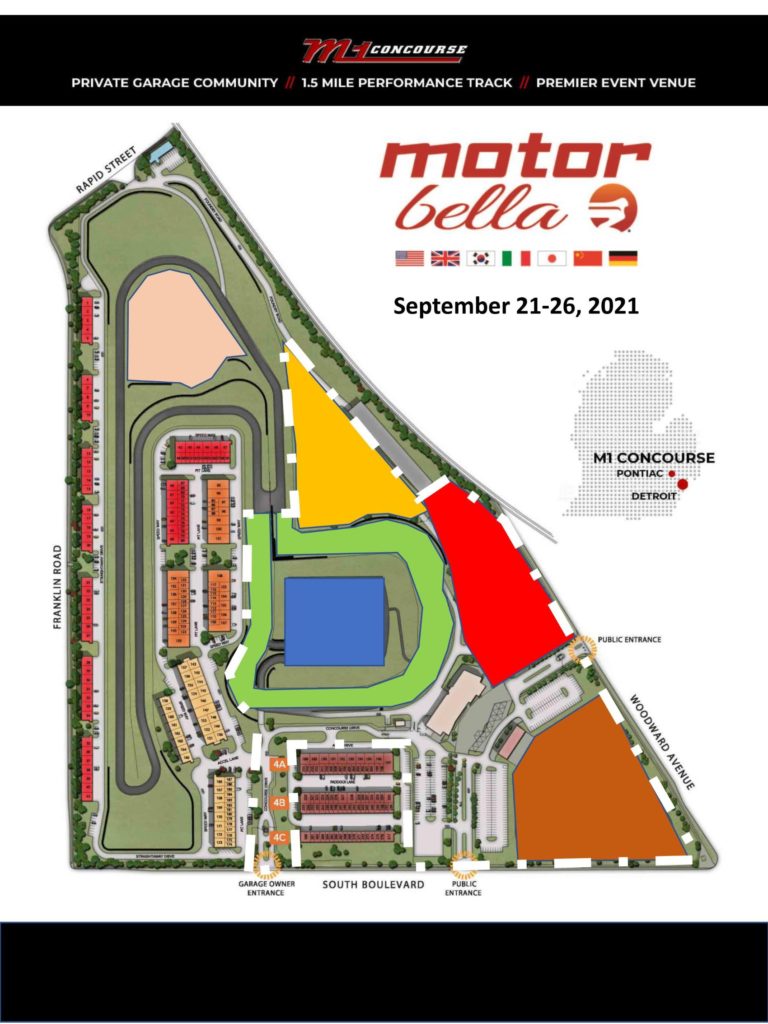 M1 Concourse map. Motor Bella is scheduled to take place at the M1 Concourse in September.