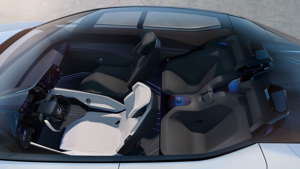 Lexus LF-Z Electrified Concept interior layout.