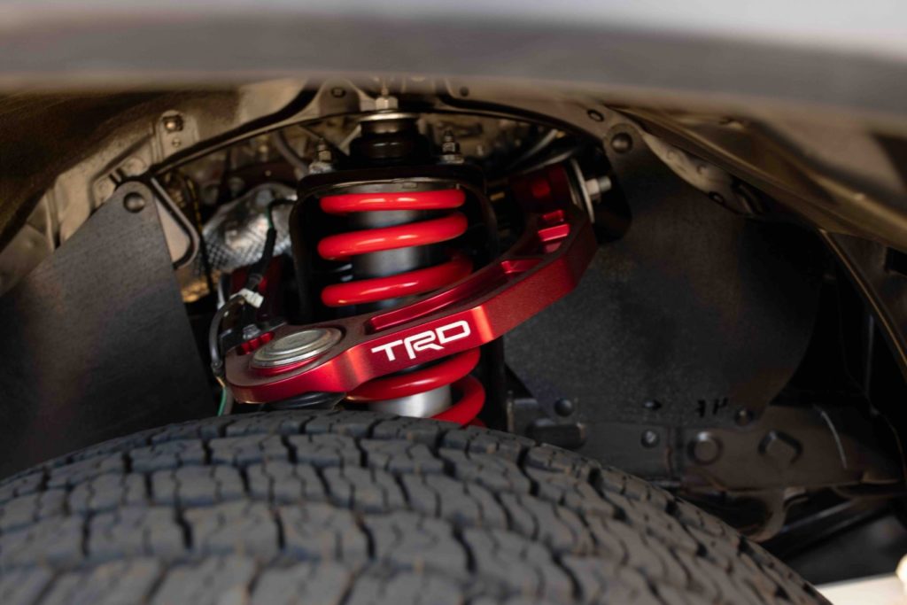 2.5-inch FOX internal bypass shocks on the 2022 Toyota Tacoma TRD Pro.