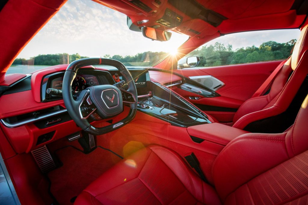 2023 Chevy Corvette Z06 interior layout.