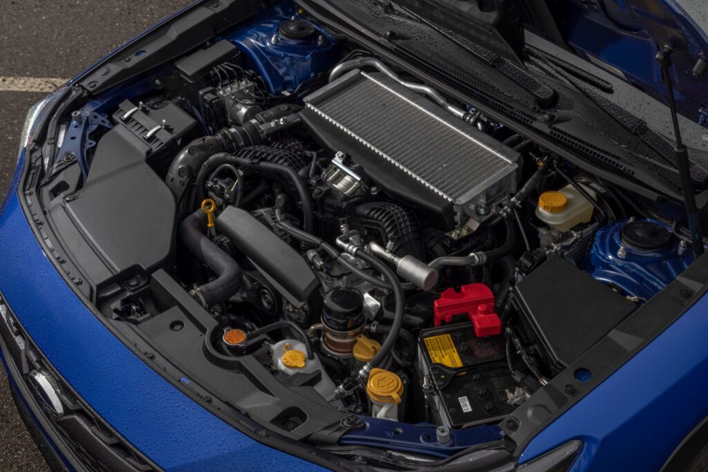 2022 Subaru WRX under the hood.