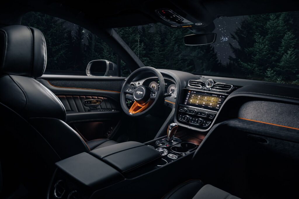Bentley Bentayga Speed Space Edition interior layout.