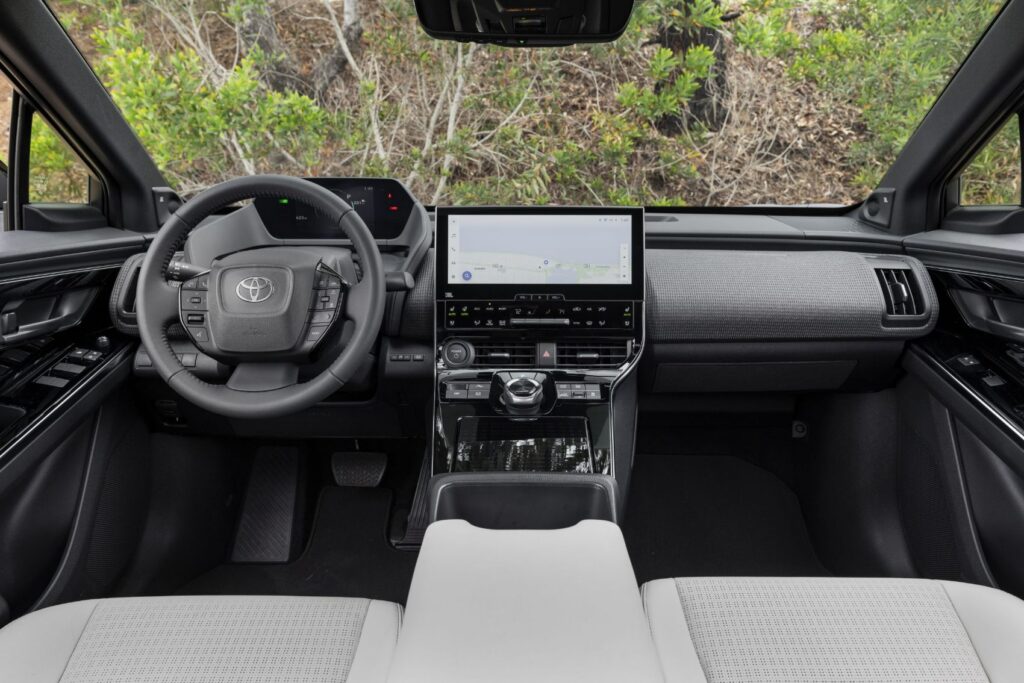 2023 Toyota bZ4X interior layout.