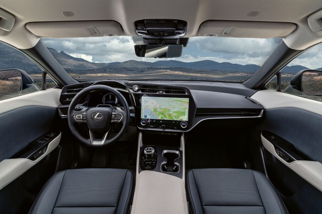 2023 Lexus RZ interior layout