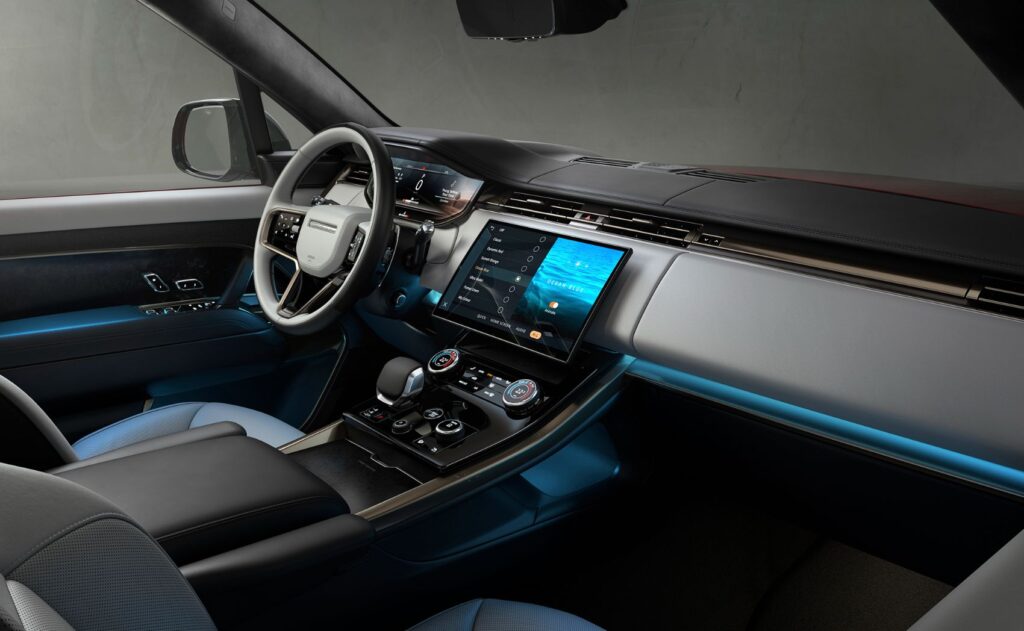 Interior layout of the 2023 Ranger Rover Sport.