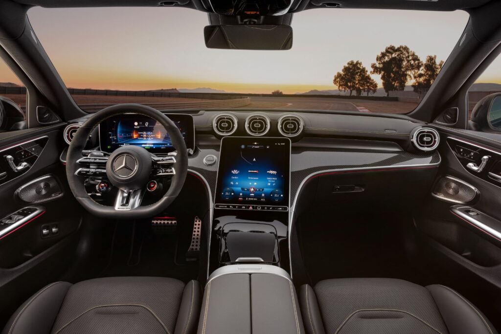 2024 Mercedes-AMG C63 S E Performance interior layout.