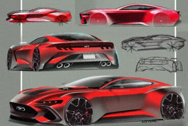 2024 Ford Mustang Design Sketches