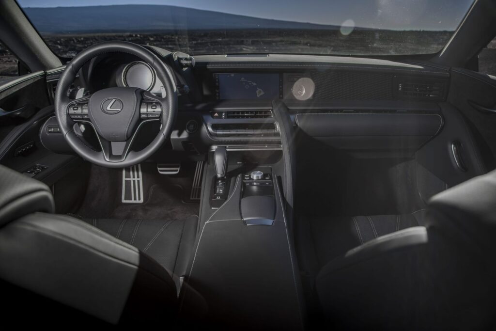 2023 Lexus LC 500 interior layout.