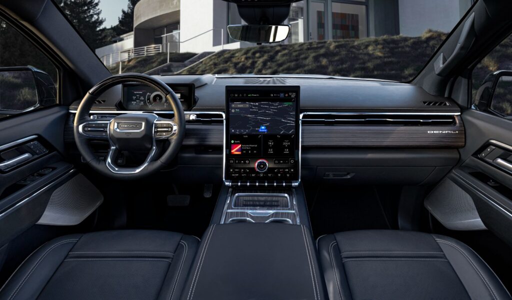 2024 GMC Sierra EV Denali Edition 1 interior layout.