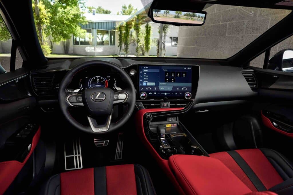 2023 Lexus NX interior layout.
